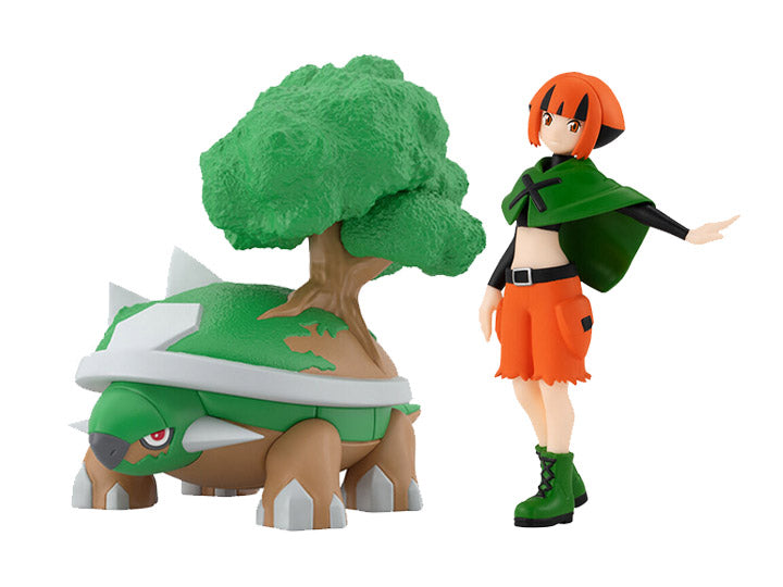 Bandai Pokemon Scale World Sinnoh Region Gardenia and Torterra (Natane and Dodaitose) 2-Pack Trading Figure Set