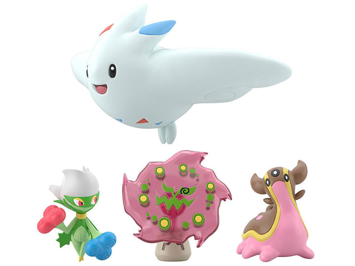 Bandai Pokemon Scale World Sinnoh Region Roserade, Gastrodon, Spiritomb & Togekiss 4-Pack Trading Figure Set