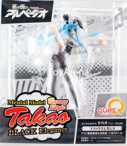 Ques Q 1/8 Scale Mental Model Takao Bunny Ver Black Elegance Arpeggio of Blue Steel PVC Scale Statue Figure
