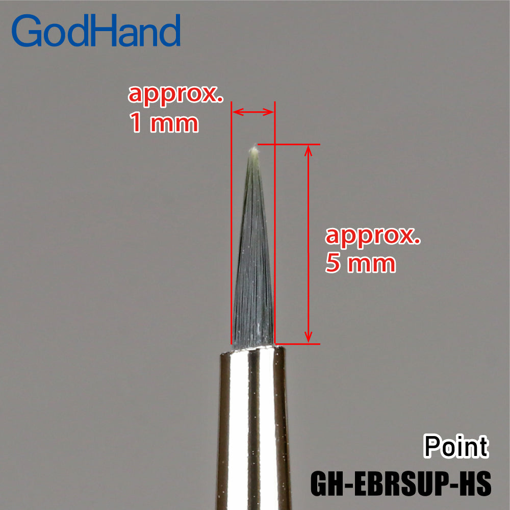 God Hand Godhand GH-EBRSUP-HS Brushwork Softest Hobby Point Paint Brush Extra Fine For Plastic Model Kit