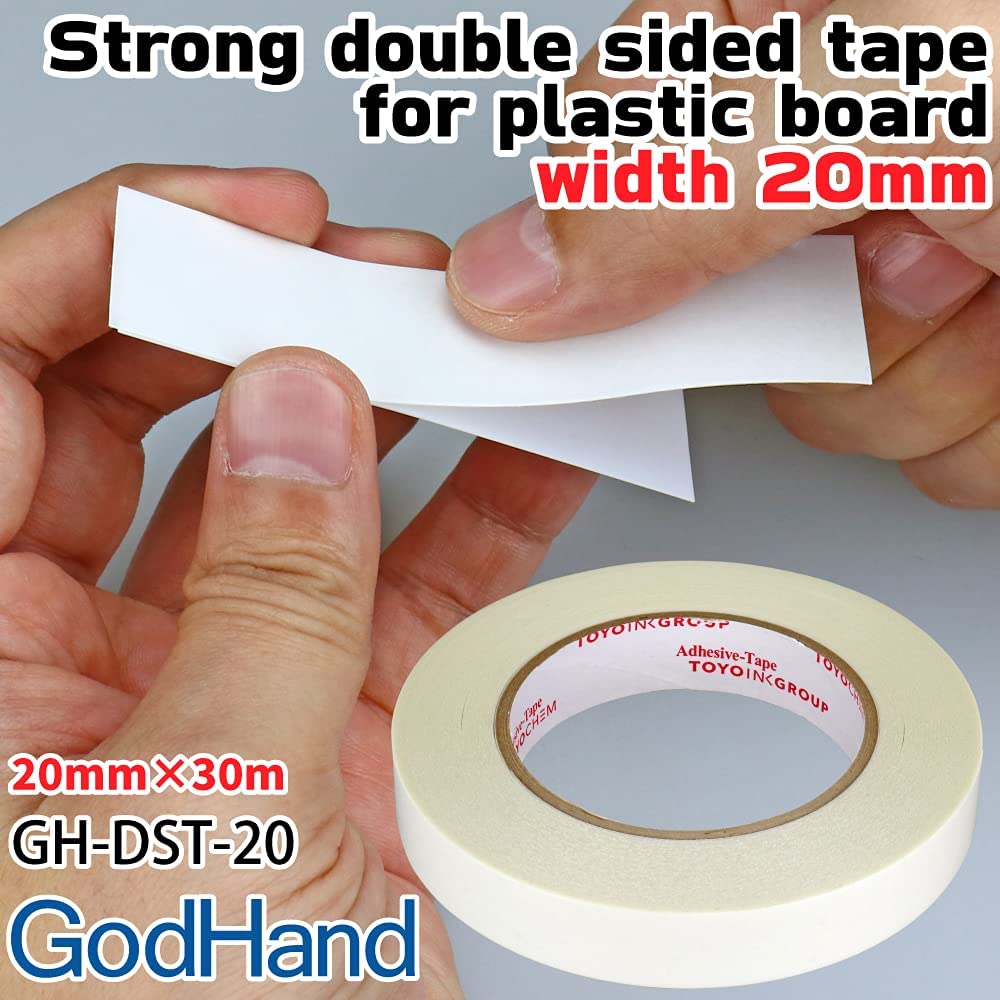 God Hand Godhand GH-DST-20 20mm Double-Stick Tape For Plastic Model Kit