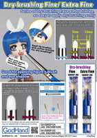 God Hand Godhand GH-EBRSP-DH Brushwork PRO Hobby Dry-Brushing Fine Paint Brush For Plastic Model Kit
