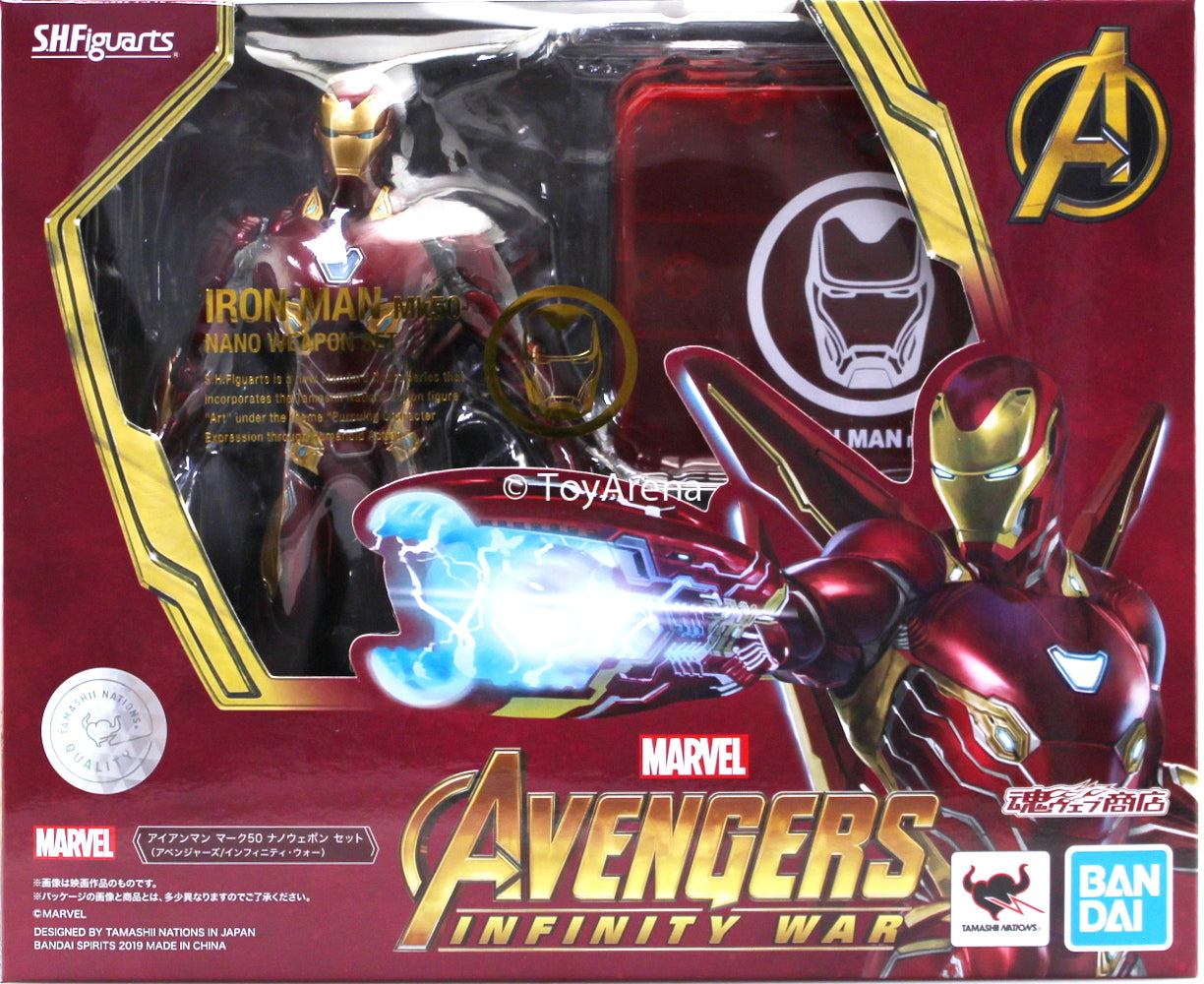 S.H. Figuarts Marvel Iron Man Mark L (50) Nano Weapon Set Avengers Infinity War Action Figure