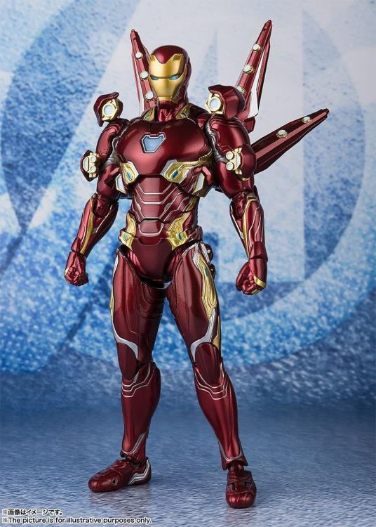 Bandai S.H. Figuarts Avengers: Endgame Iron Man Mark L MK50 With Nano Weapon Set #2 Action Figure