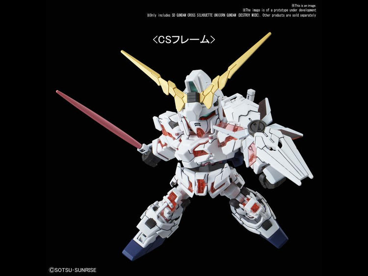 SD Gundam Cross Silhouette SDCS #012 Unicorn Gundam (Destroy Mode) RX-0 Model Kit 4