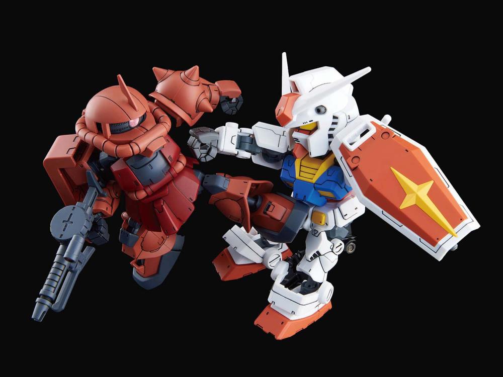 Gundam SDCS Cross Silouette RX-78-2 Gundam and Ms-06S Zaku II Model Kit