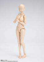 S.H. Figuarts Woman Female Body Chan DX (Yabuki Kentaro Ver.) Pale Orange Color Ver. Action Figure