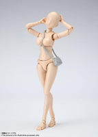 S.H. Figuarts Woman Female Body Chan DX (Yabuki Kentaro Ver.) Pale Orange Color Ver. Action Figure