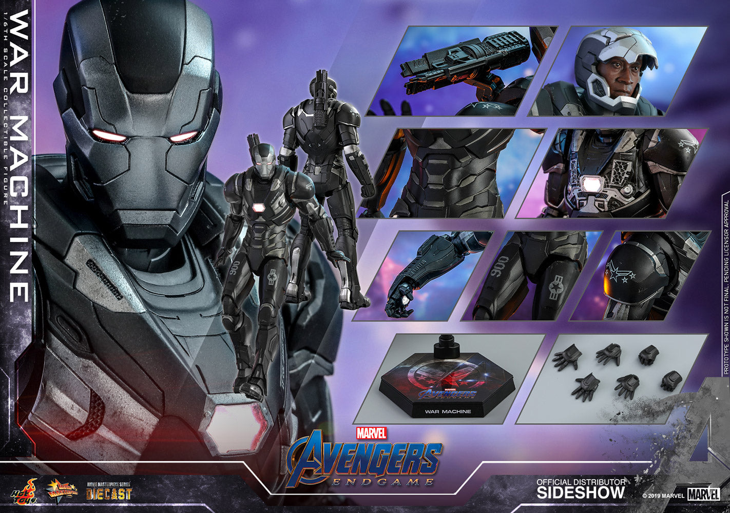Hot Toys 1/6 Avengers: Endgame War Machine Diecast Sixth Scale Figure MMS530-D31