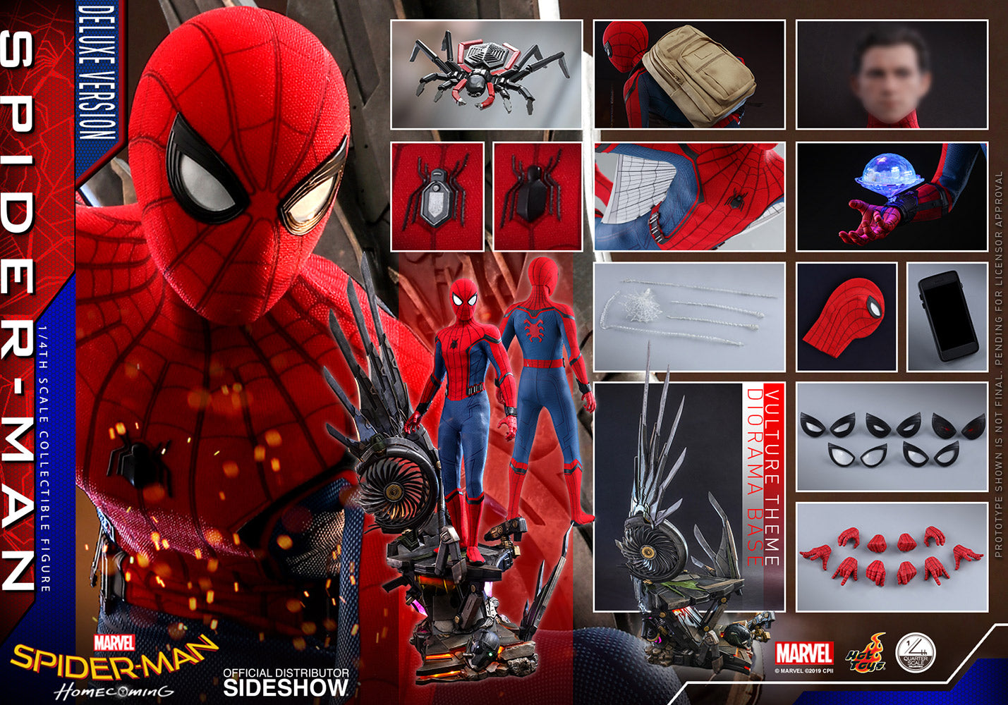 Hot Toys 1/4 Spider-Man (Deluxe Version) Spider-Man: Homecoming Quarter Scale QS015