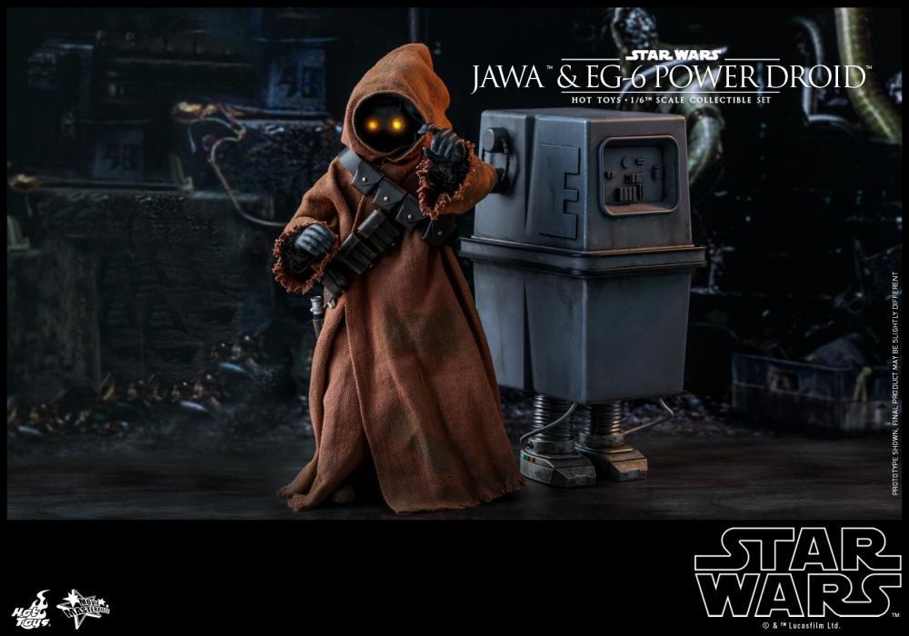 Hot Toys 1/6 Star Wars ANH Jawa & EG-6 Power Droid 1/6 Scale Collectible Figure Two-Pack MMS554 Action Figure 2