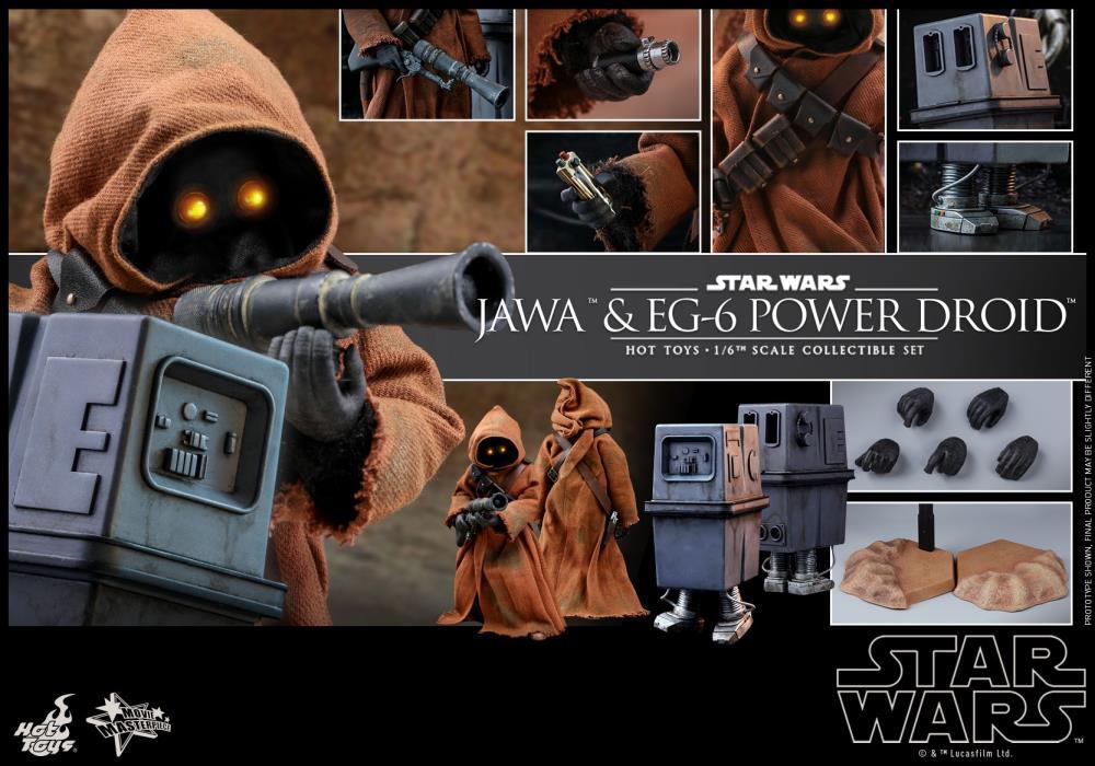 Hot Toys 1/6 Star Wars ANH Jawa & EG-6 Power Droid 1/6 Scale Collectible Figure Two-Pack MMS554 Action Figure 1