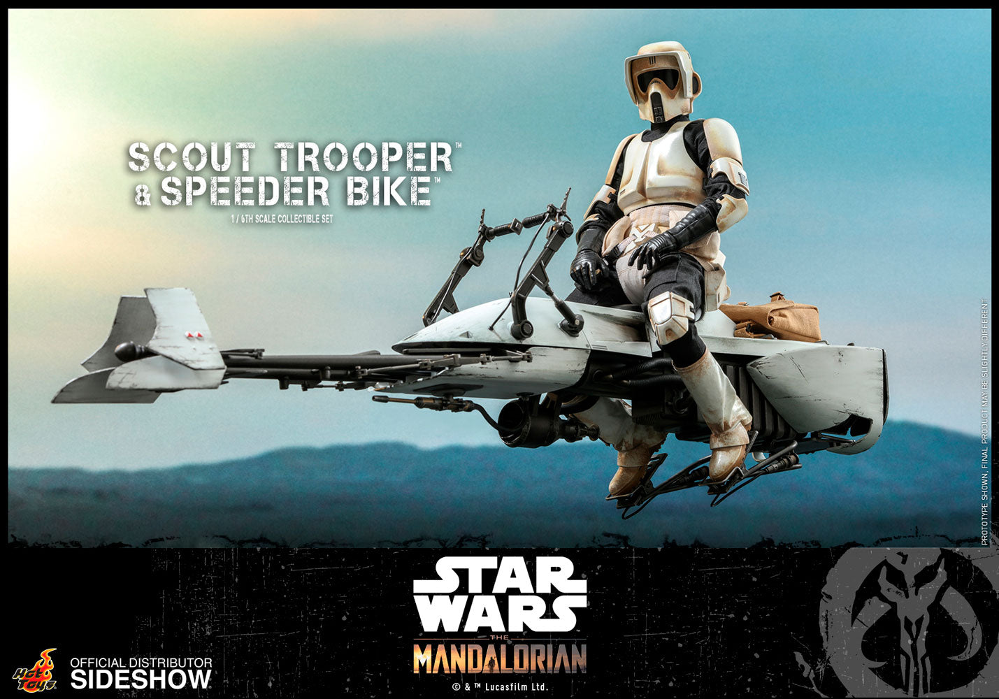 Hot Toys 1/6 The Mandalorian Scout Trooper and Speeder Bike Scale Figure TMS017