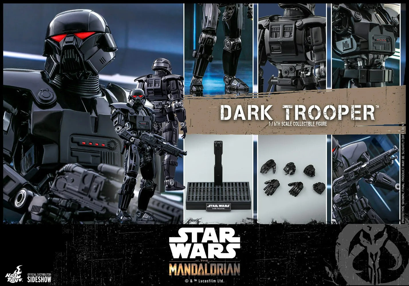 Hot Toys 1/6 Star Wars The Mandalorian Dark Trooper Sixth Scale Figure TMS032