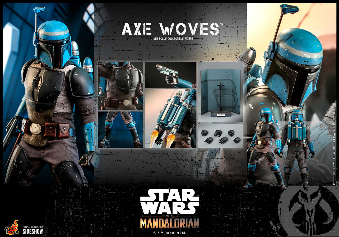Hot Toys 1/6 Star Wars The Mandalorian 2 Axe Woves Sixth Scale Figure TMS070