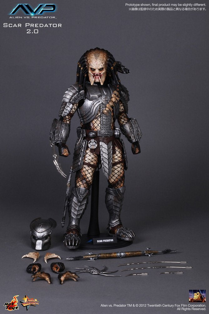 Hot Toys Alien vs Predator Scar Predator 12 Inch 1/6 Scale Action Figure MMS190