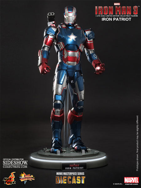 Hot Toys 1/6 Iron Man 3 Iron Patriot Diecast Iron Man Sixth Scale Figure MMS195-D01