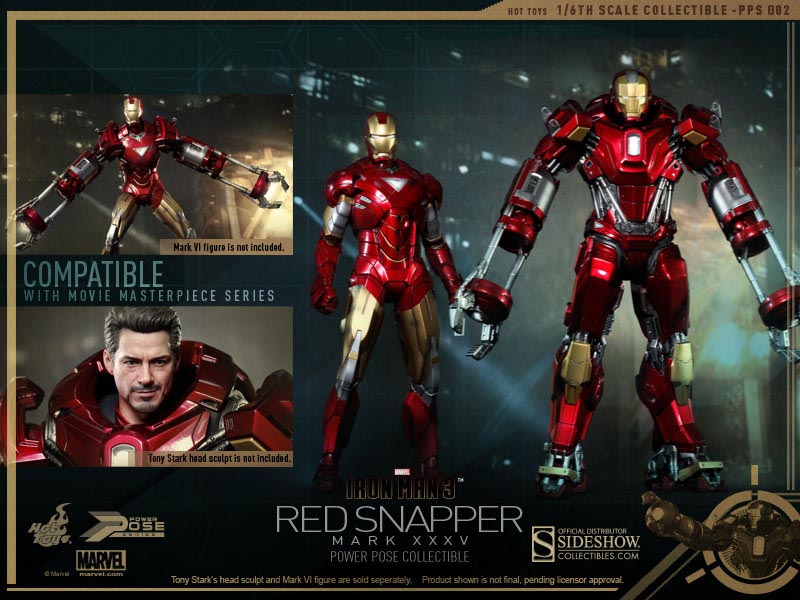Hot Toys 1/6 Iron Man Mark XXXV (35) Red Snapper Iron Man Sixth Scale Figure PPS002