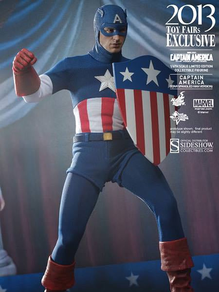 Hot Toys Captain America Star Spangled Man Version 1/6 Scale Action Figure MMS205