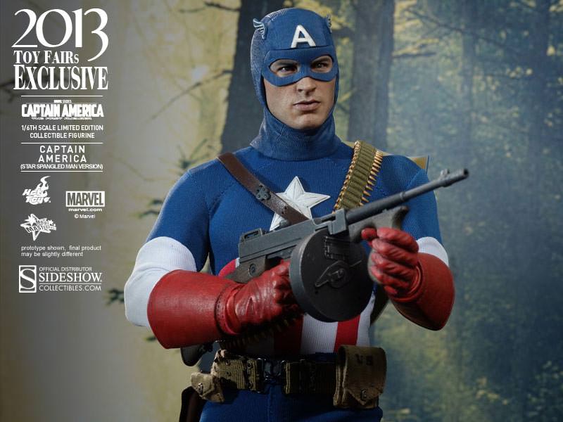 Hot Toys Captain America Star Spangled Man Version 1/6 Scale Action Figure MMS205