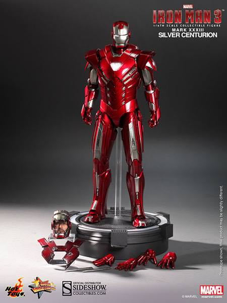 Hot Toys 1/6 Iron Man Silver Centurion Mark 33 Sixth Scale Figure MMS213