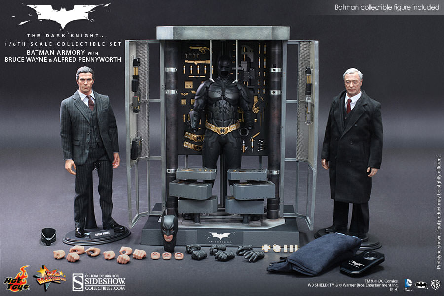 Hot Toys Batman Armory with Bruce Wayne and Alfred 12 Inch 1/6 Scale Action Figure MMS236