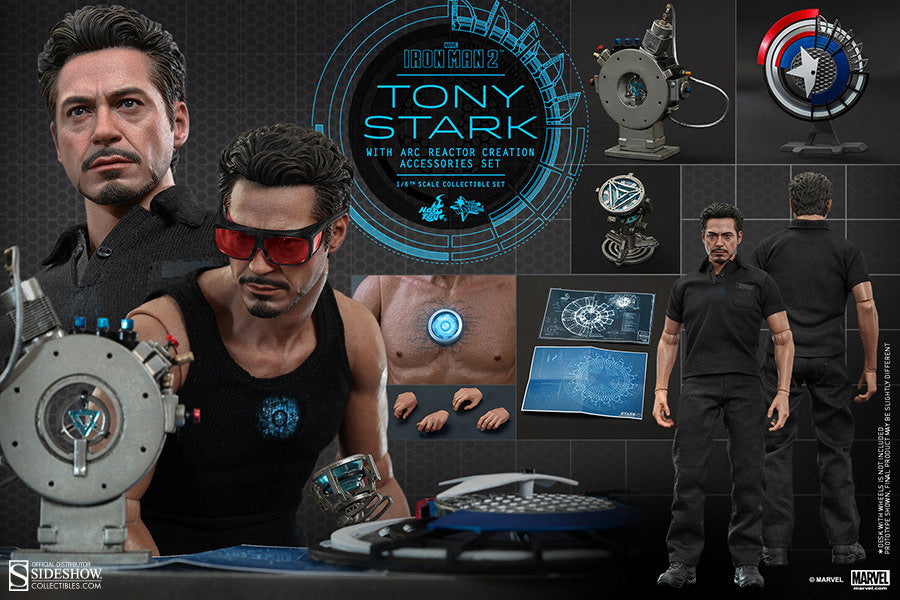 Hot Toys Tony Stark with Arc Reactor Creation Accessories Collectible Set Iron Man 2 1/6 Scale Action Figure MMs273