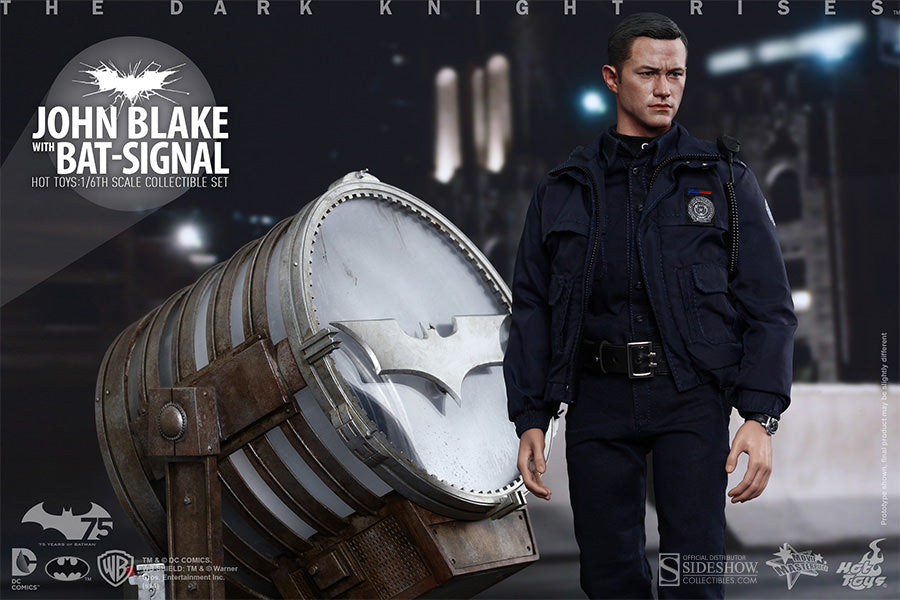 Hot Toys The Dark Knight Rises John Blake (Robin) and Jim Gordon with Bat-Signal 1/6 Scale Action Figure MMS275