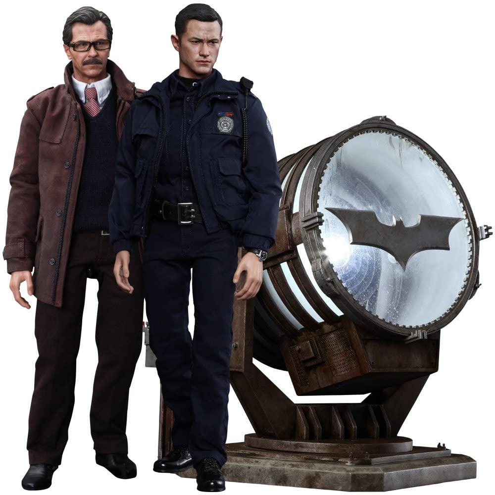 Hot Toys The Dark Knight Rises John Blake (Robin) and Jim Gordon with Bat-Signal 1/6 Scale Action Figure MMS275