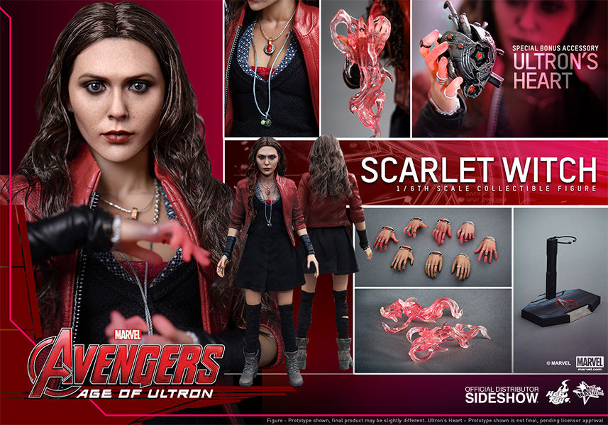 Hot Toys 1/6 The Avengers Age of Ultron Scarlet Witch 1/6 Scale Action Figure MMS301