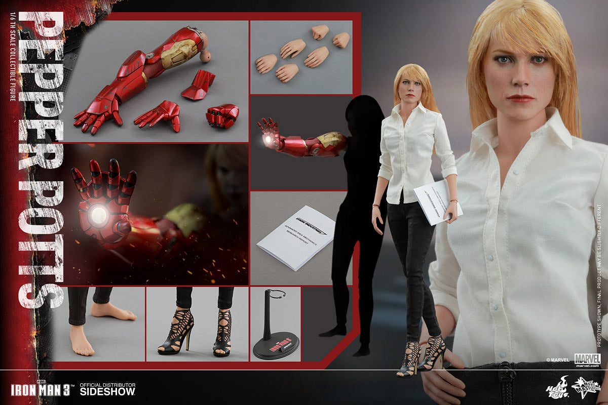 Hot Toys 1/6 Iron Man 3 Pepper Potts Sixth Scale Action Figure MMS310