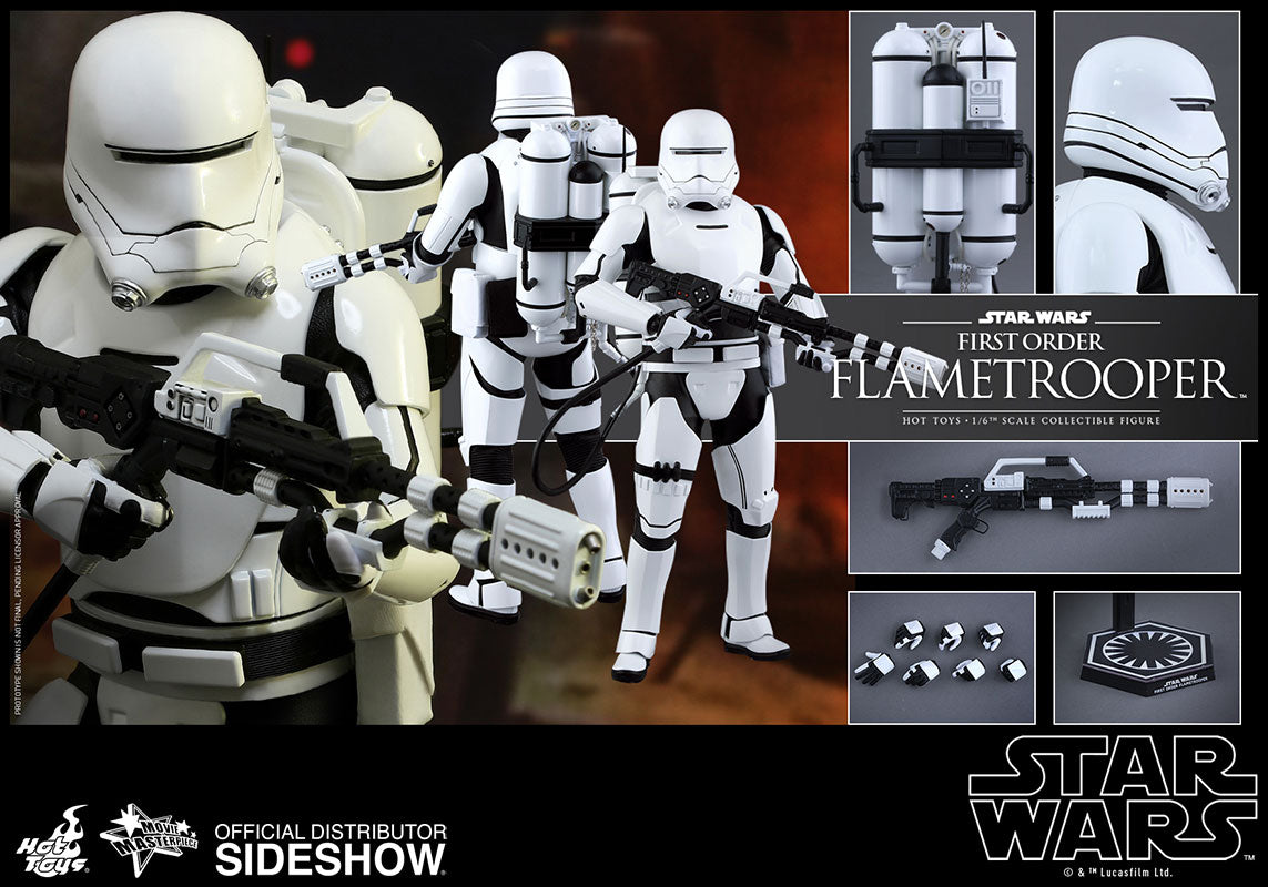 Hot Toys 1/6 First Order Flametrooper Star Wars Episode VII The Force Awakens Sixth Scale Figure MMS326