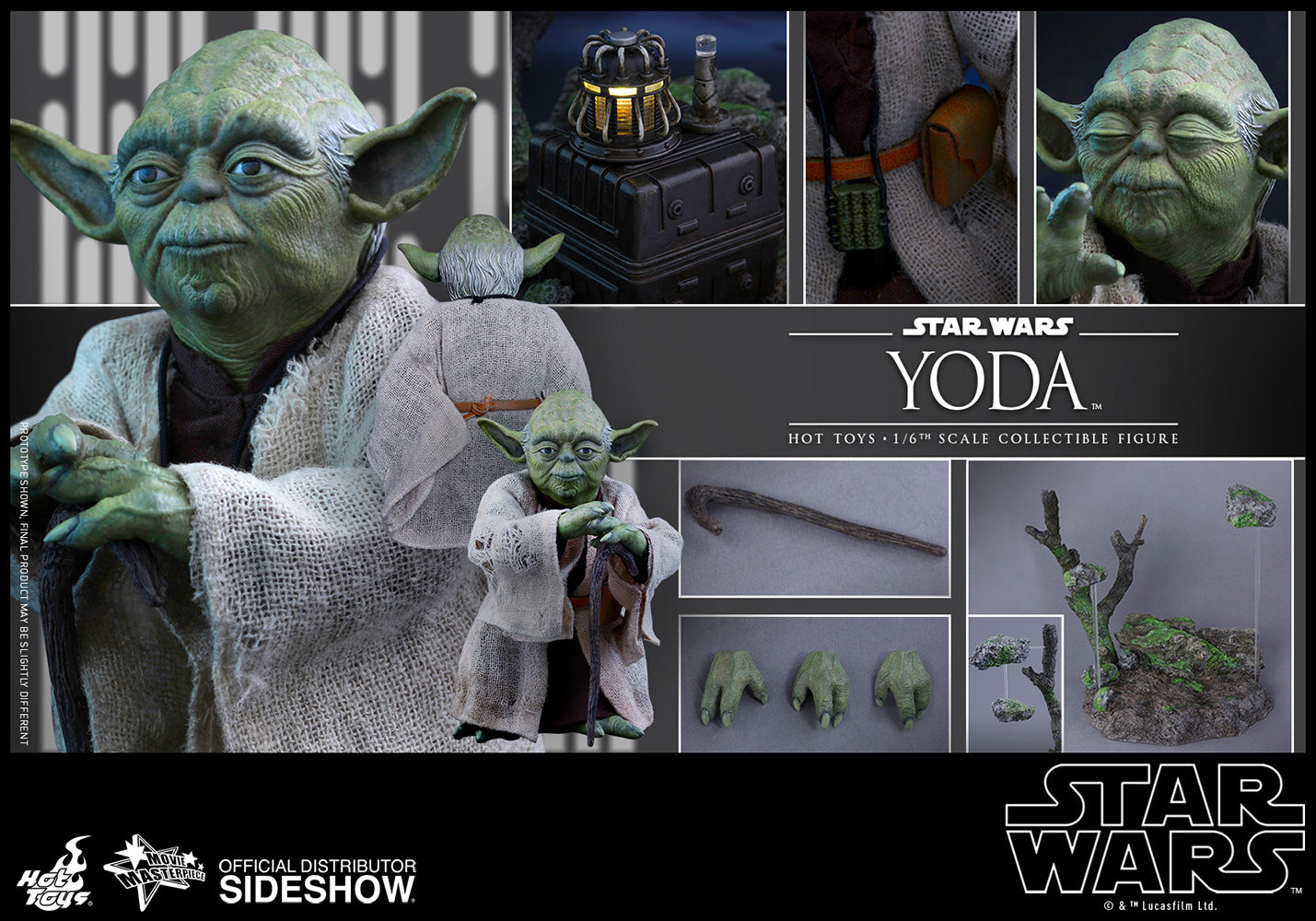 Hot Toys 1/6 Star Wars Episode V Empire Strike Back Yoda Sixth Scale MMS369