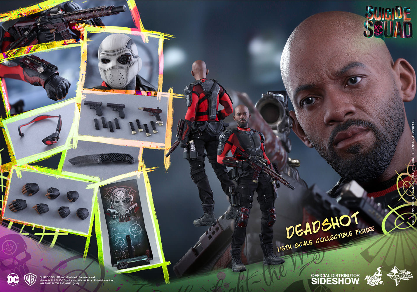 Hot Toys 1/6 Suicide Squad Deadshot Sixth Scale Figure MMS381