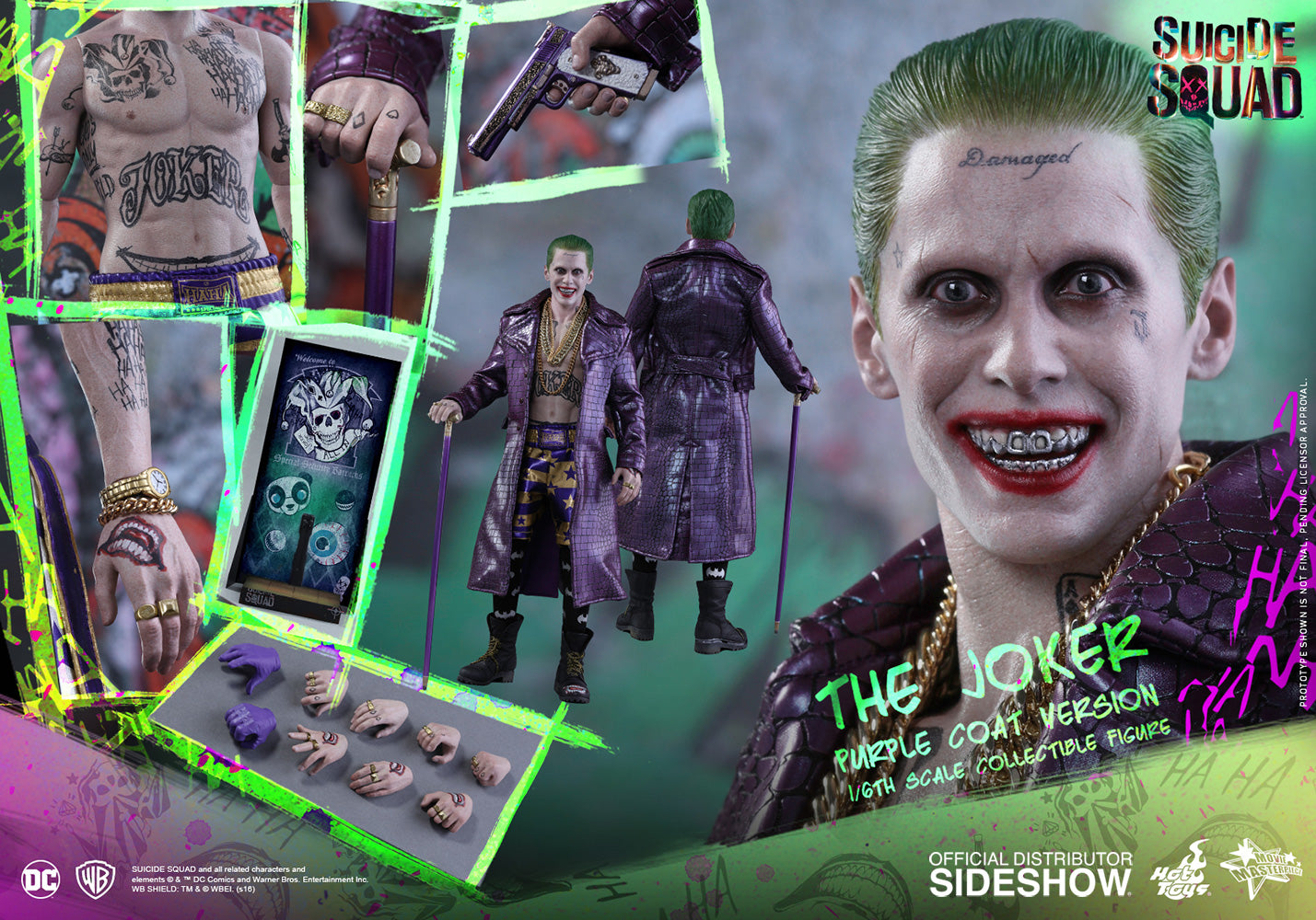 Hot Toys 1/6 Suicide Squad The Joker Purple Coat Ver. Sixth Scale Figure MMS382