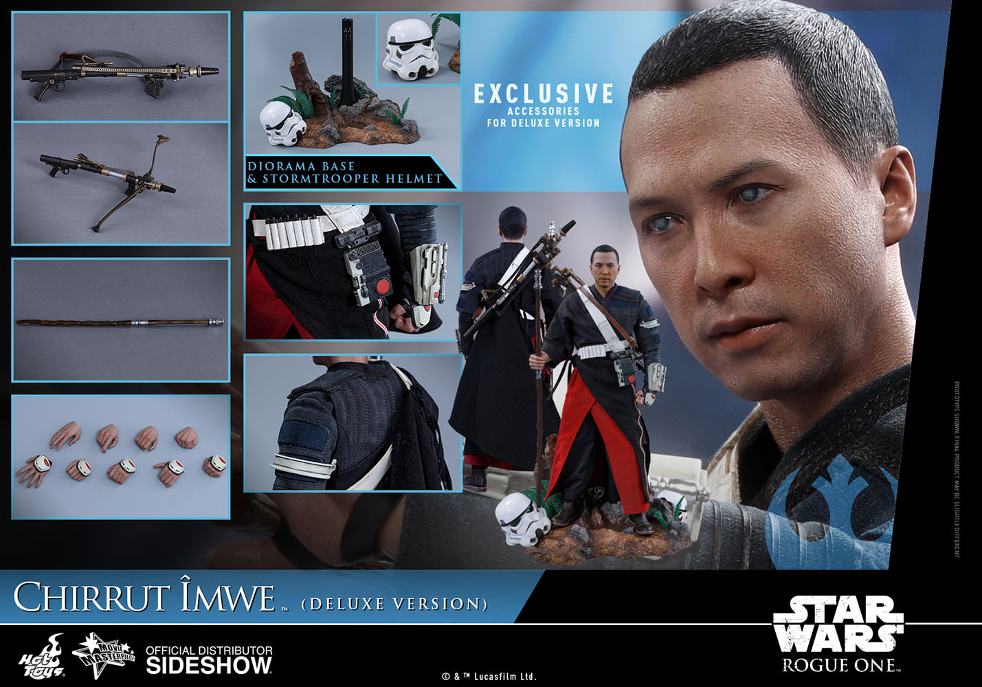 Hot Toys 1/6 Star Wars Rogue One Chirrut Imwe Deluxe Ver Sixth Scale Figure MMS403