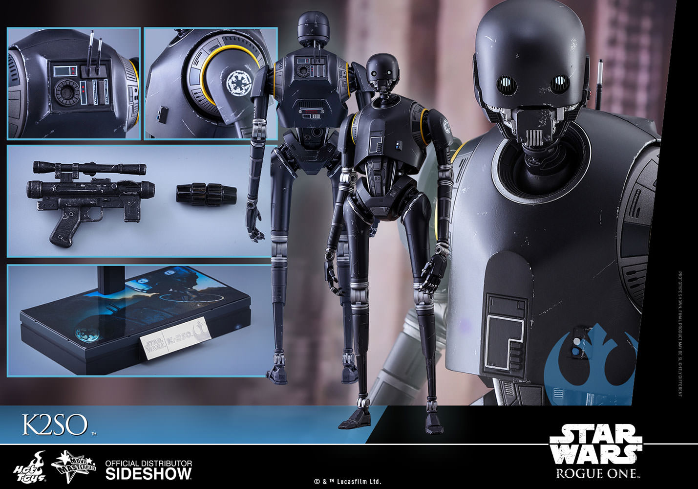 Hot Toys 1/6 Star Wars Rogue One K-2SO (K-2S0) Sixth Scale Figure MMS406