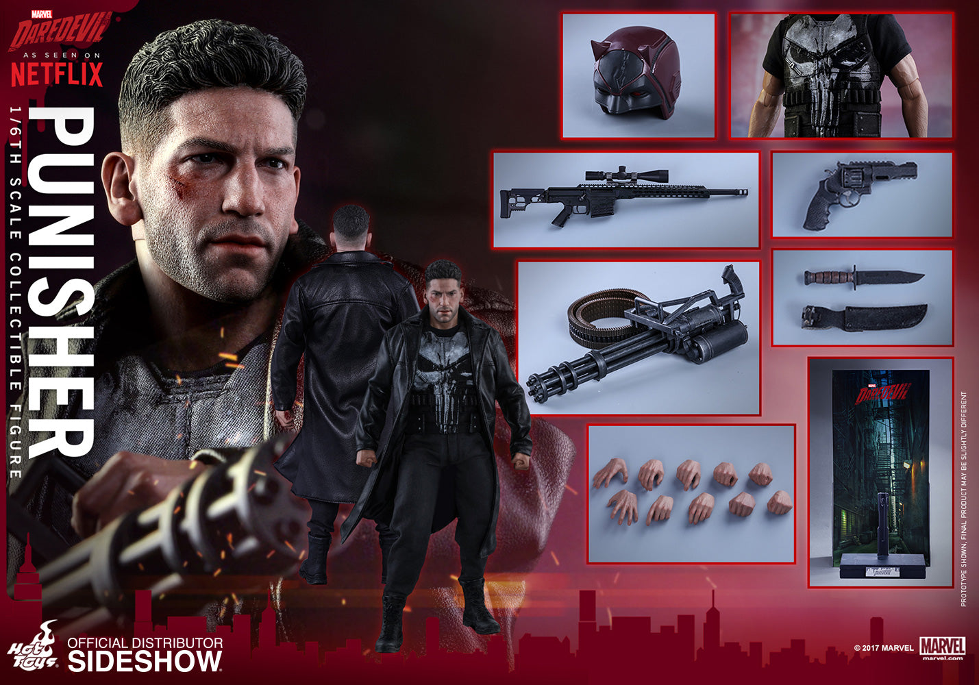 Hot Toys 1/6 Netflix Daredevil The Punisher Scale Figure TMS004