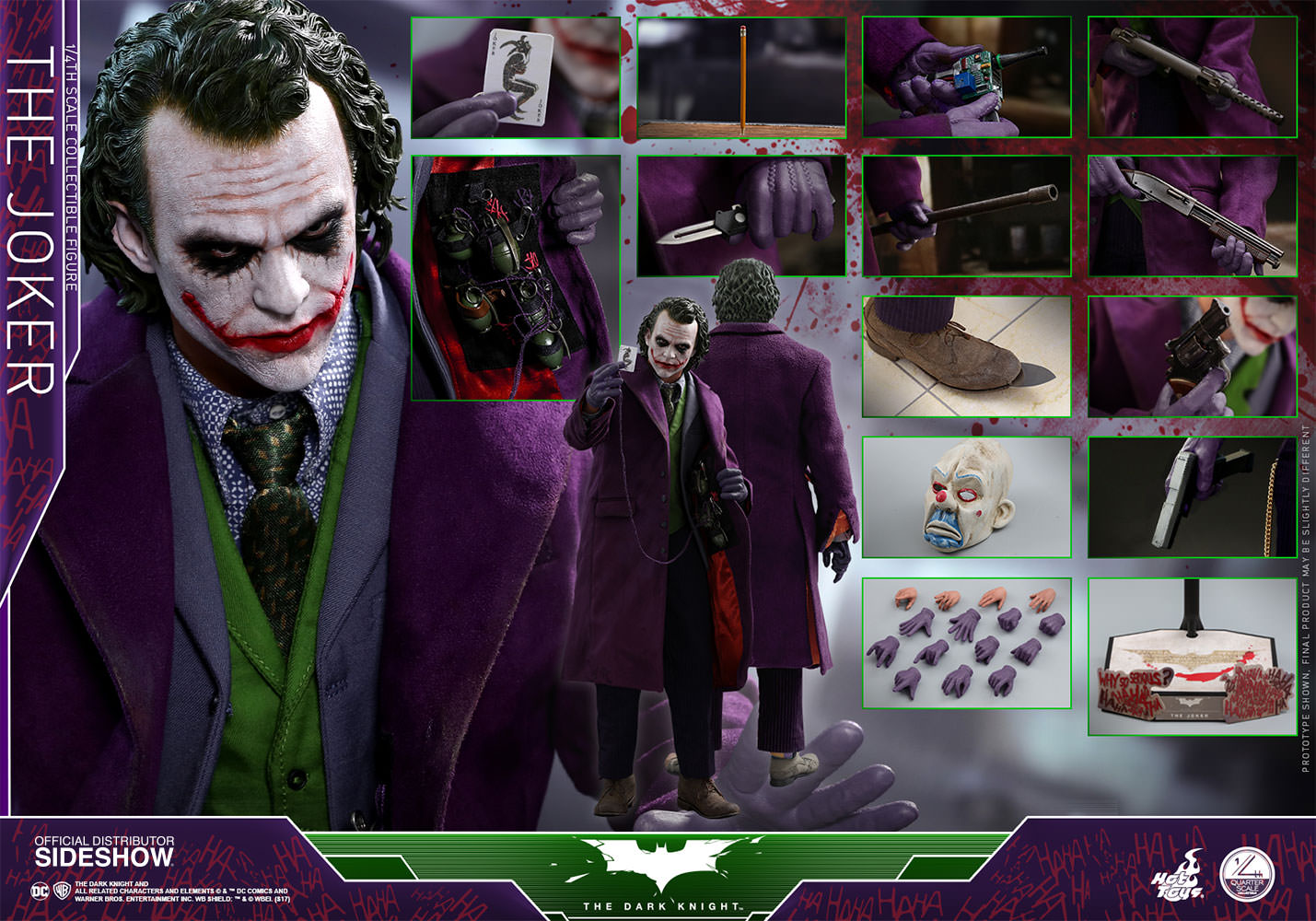 Hot Toys 1/4 The Joker DC Comics The Dark Knight Quarter Scale QS010