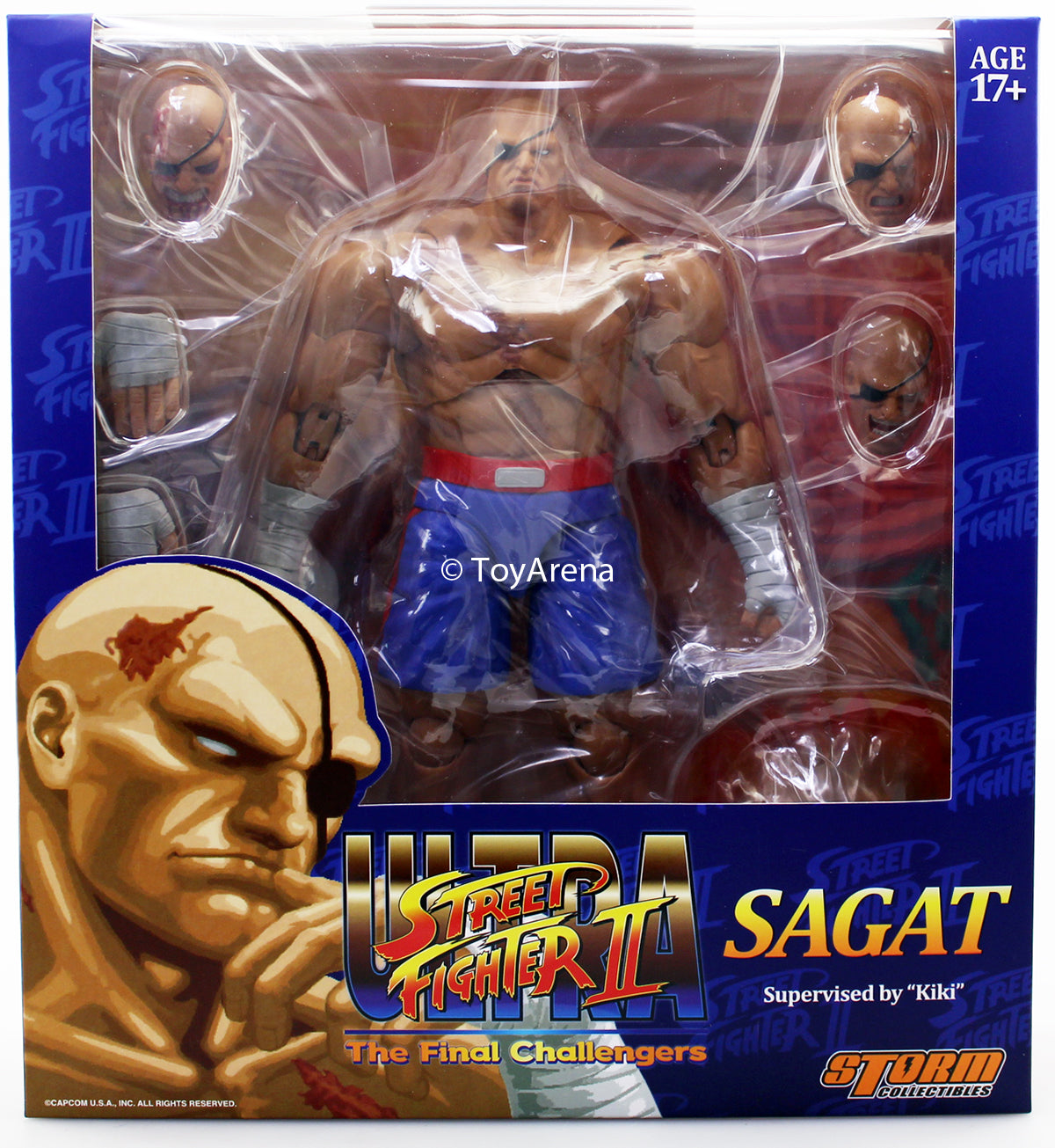 Jada Sagat Street Fighter II Deluxe Action Figure 6inch Scale New in USA Jada Sagat Street Fighter II Deluxe Action Figure 6inch Scale New in USA