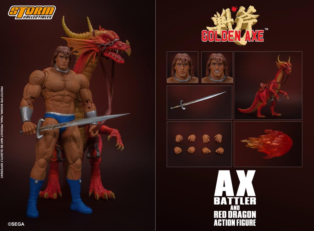 Storm Collectibles 1/12 Golden Axe Ax Battler & Red Dragon Scale Action Figure