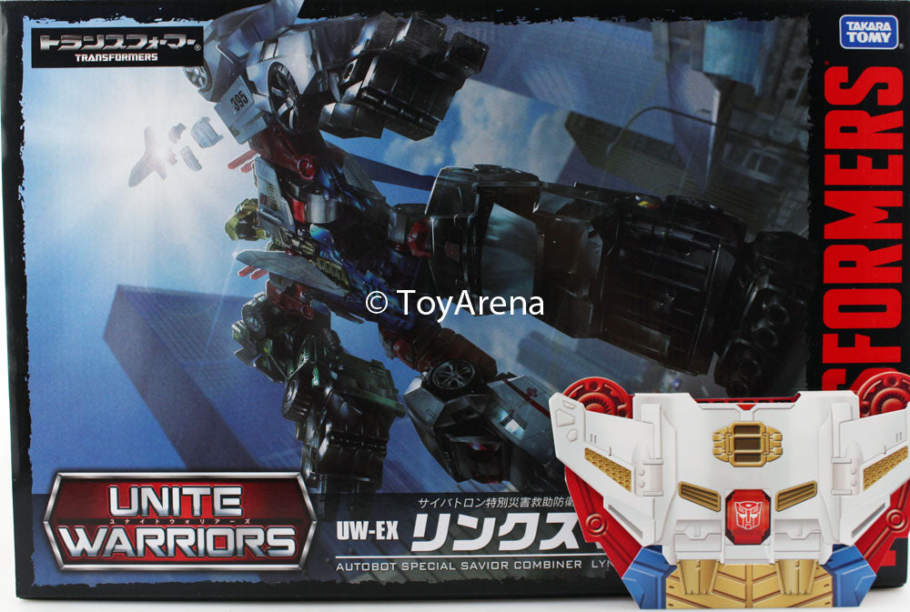 Transformers Unite Warriors UW-EX Lynxmaster (Sky Reign) Autobot Special Savior Combiner Gift Set + Coin
