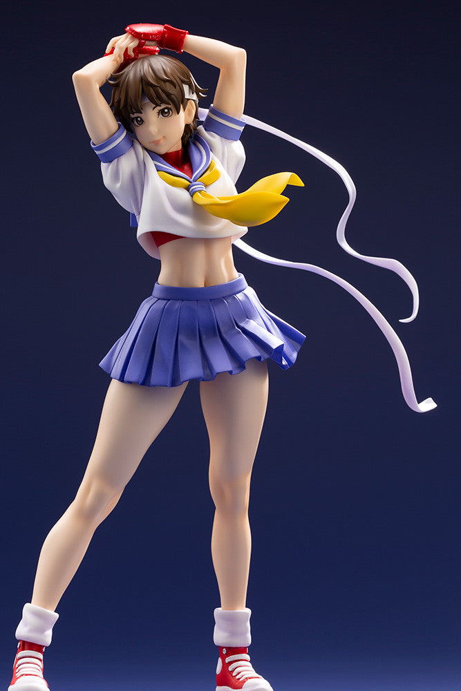 Kotobukiya Bishoujo Street Fighter Sakura (Round 2) Statue Figure 1