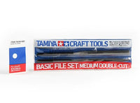 Tamiya Craft Tools Basic File Set (Medium Double-Cut) for Plastic Model Kit