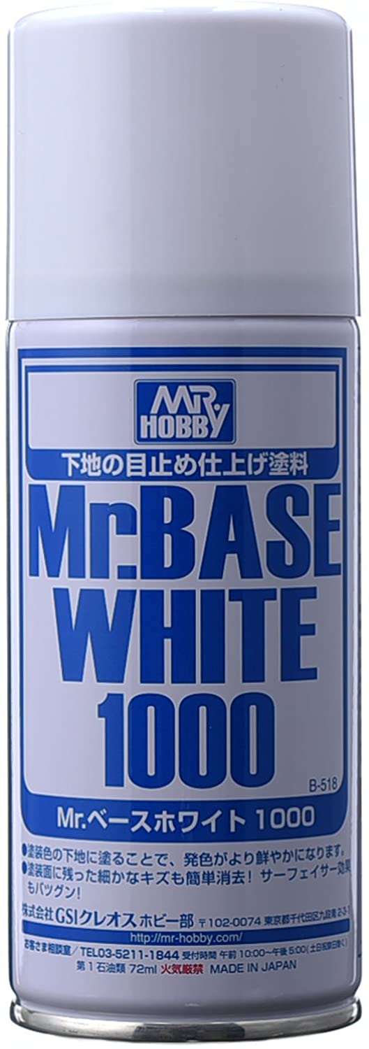 Mr Base Mr. Hobby Mr. Base White 1000 Spray 180ml B518 B-518 Model Kit