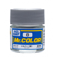Mr. Hobby Mr. Color C8 Metallic Silver 10ml Bottle