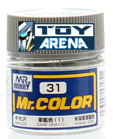 Mr. Hobby Mr. Color C31 Semi-Gloss Dark Gray (1) 10ml Bottle