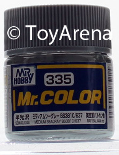 Mr. Hobby Mr. Color C335 Semi Gloss Medium Seagray BS381C 637 10ml Bottle