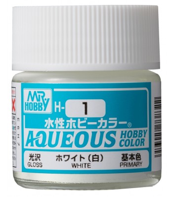 Mr. Hobby Aqueous Hobby Color H1 Gloss White 10ml Bottle