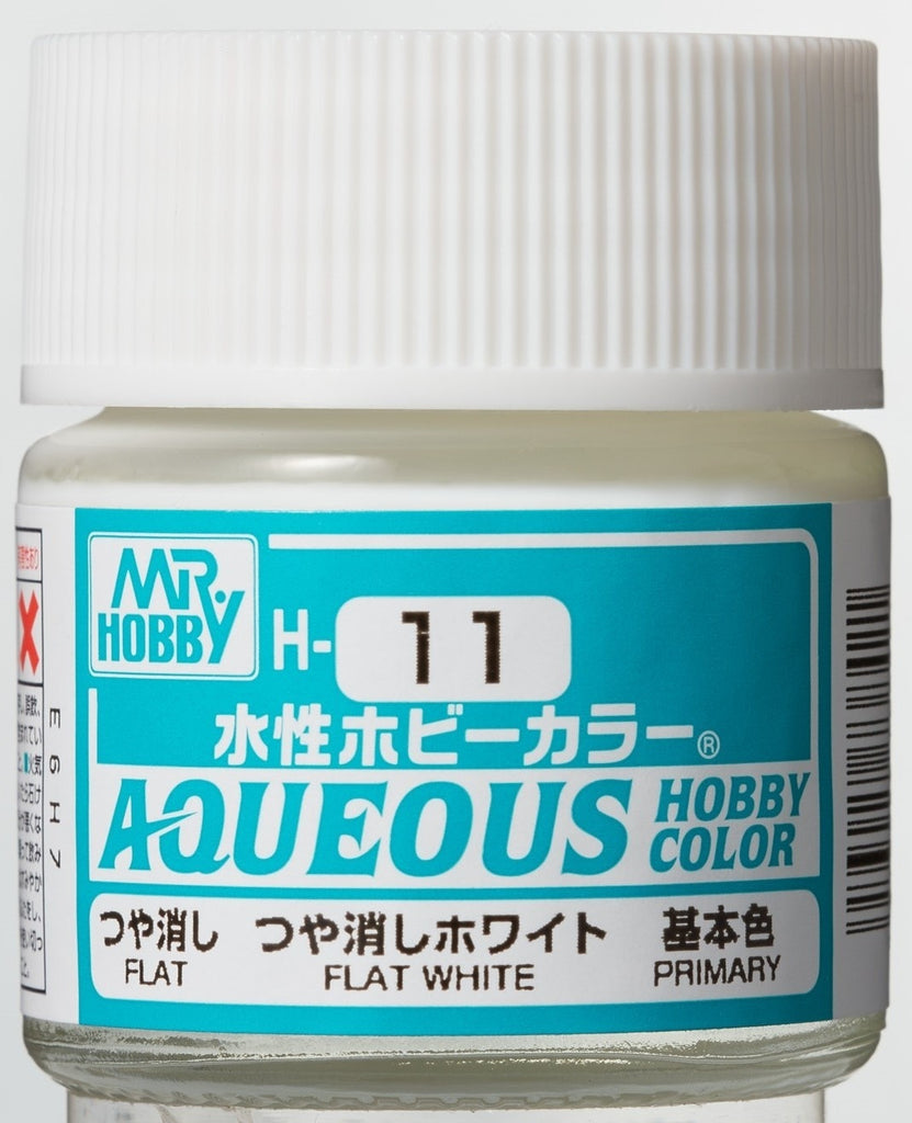 Mr. Hobby Aqueous Hobby Color H11 Flat White 10ml Bottle